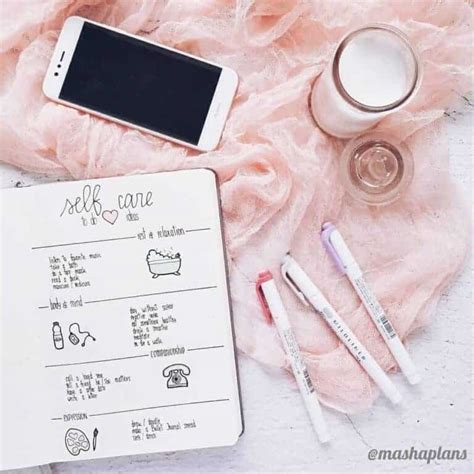 25 Inspirational Self Care Bullet Journal Page Ideas Masha Plans