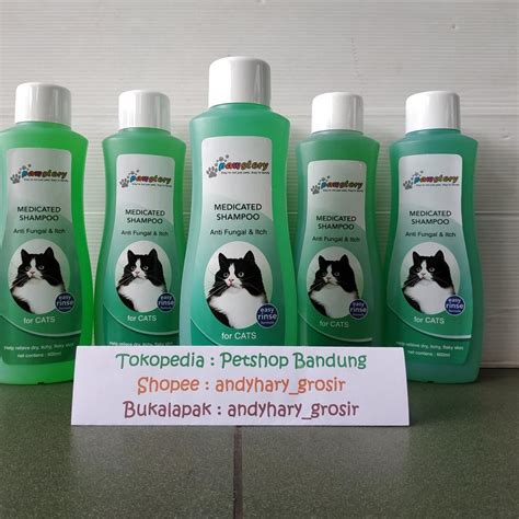 Jual PZZ Pawstory Cat Medicated Anti Fungal Itch Shampoo 600 Ml