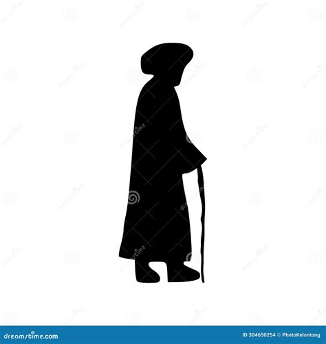 Icono De Pastor Silueta De Pastor Ilustración Del Vector Ilustración