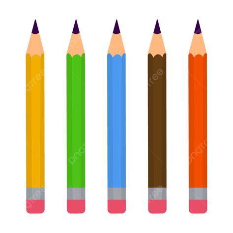 Pencil Illustration Clipart Vector Set Of Pencil Vector Illustration