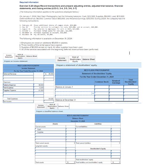 Solved Required Information Exercise Algo Record Chegg