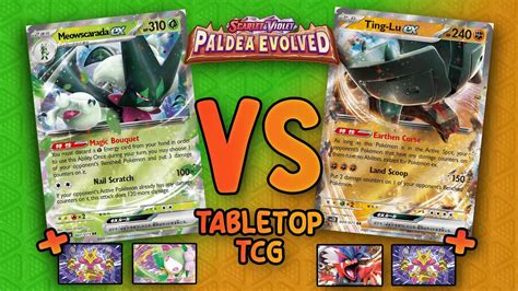 Meowscarada Ex VS Ting Lu Ex Paldea Evolved Tabletop Gameplay YouTube