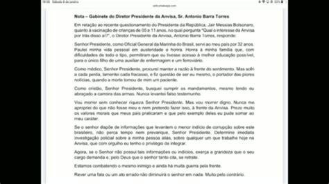 Presidente Da Anvisa Responde Questionamento De Bolsonaro Sobre