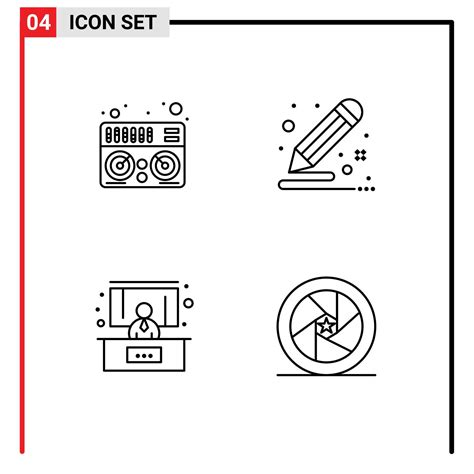 Pictogramme Ensemble De Facile Ligne Remplie Plat Couleurs De Midi