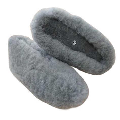 Unisex Snuggle Slipper Grey New Zealand Made Sheepskin Warehouse