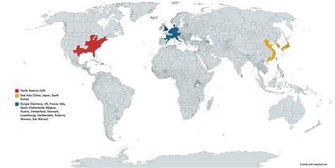 Just These 3 Regions Make Up 50 Of World Gdp In 2024 Map