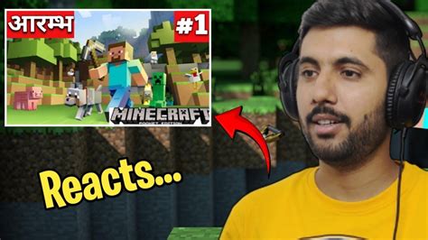 Reacting To My First Time Playing Minecraft Video Youtube