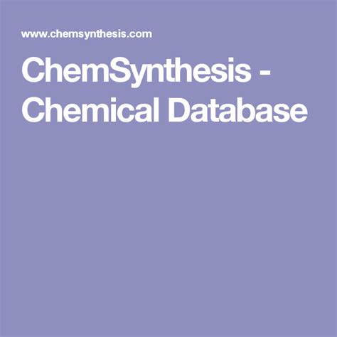 Chemsynthesis Chemical Database Chemical Database Chemical Structure