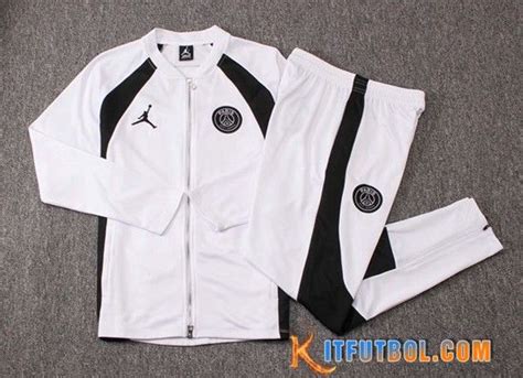 Nuevo Chandal Futbol Chaqueta Pantalones PSG Jordan Blanco Negro 19