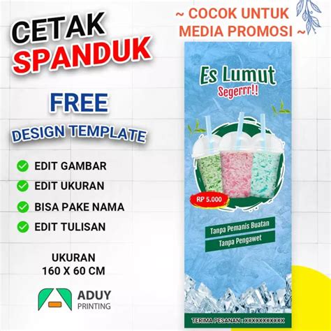 Banner Spanduk Minuman Es Lumut Kekinian Segar Dingin Ukuran 160x60 Bisa Kustom