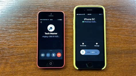 Apple IPhone 5C WhatsApp Outgoing Call Vs IPhone 7 Incoming Call IOS