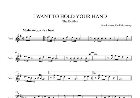 I Want To Hold Your Hand Arr Amorel Sheet Music The Beatles Alto