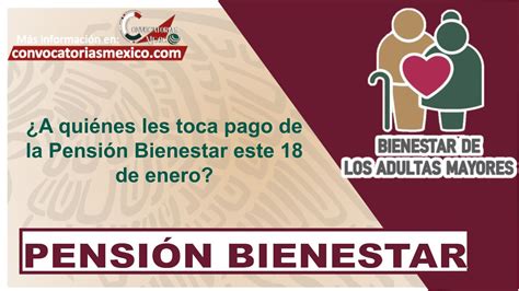 A quiénes les toca pago de la Pensión Bienestar este 18 de enero