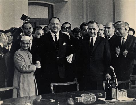 After Signing Tashkent Agreement Indian Pm Shastri Bhutto Ayub Khan