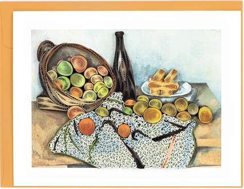 QUILLING CARD THE BASKET OF APPLES PAUL CEZANNE QUILL AS00