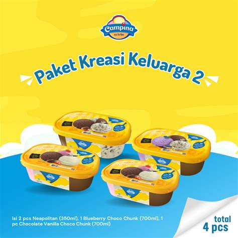 Jual Paket Ice Cream Campina Kreasi Keluarga Es Krim Shopee Indonesia