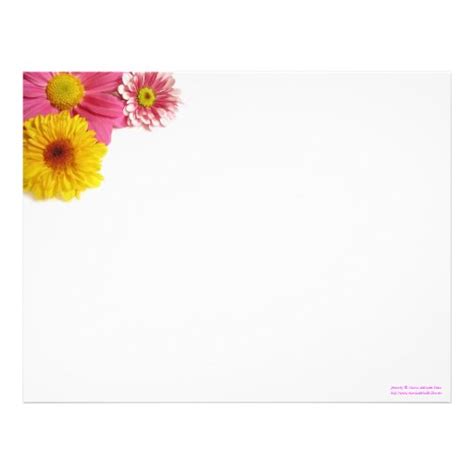 Flower Corner Letterhead Zazzle