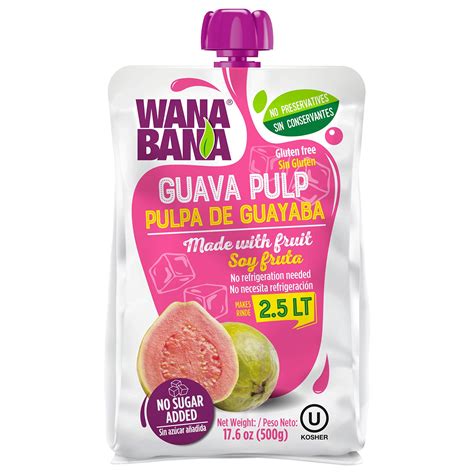 Wanabana 100 Percent Real And Natural Fruit Pulp For Juice Making Guava 17 64