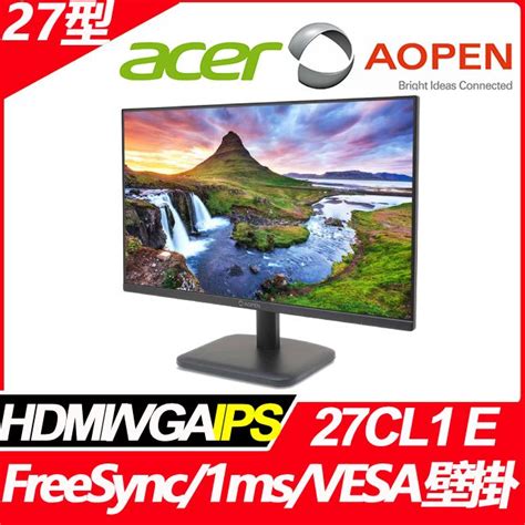 ACER 宏碁 AOPEN 27CL1 E 薄邊框螢幕 27吋 FHD HDMI IPS PChome 24h購物