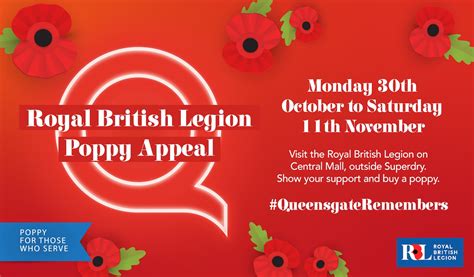 Royal British Legion Poppy Appeal Queensgate Shopping Centre