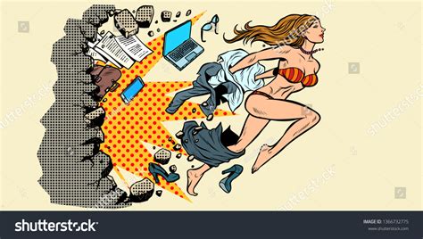 Emancipation Feminism Liberation Women Concept Sexual Stock Vector