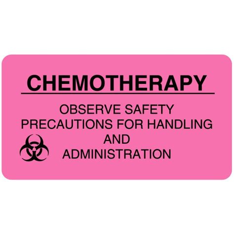 Precautions Chemotherapy Communication Label 3 X 1 58 United Ad