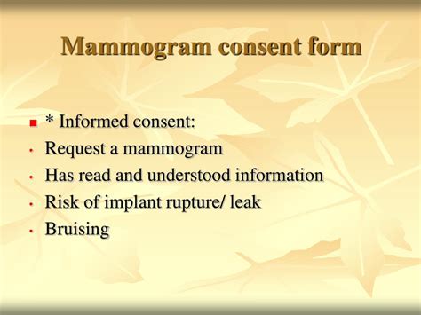 Ppt What Happens When You Come For A Mammogram Naomi Van Niekerk