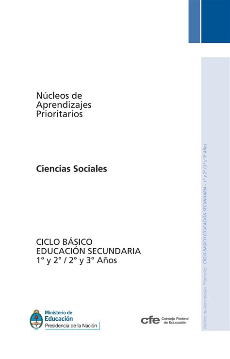 SOLUTION Nap Ciencias Sociales Educaci N Secundaria Ciclo B Sico