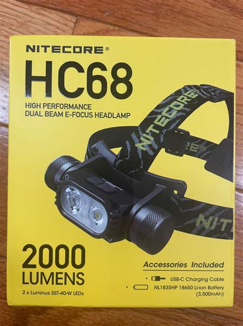 Nitecore HC68 High Performance Dual Beam E Focus Headlamp Review