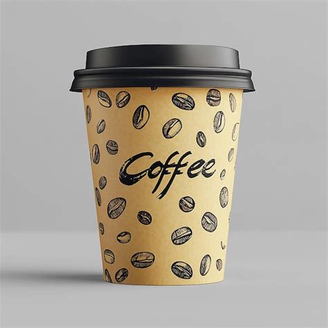 Disposable Coffee Paper Cup Mockup Design Premium AI Generated Image