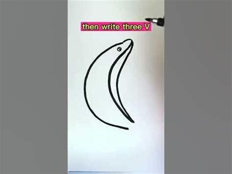 Cómo dibujar un DELFÍN con letras paso a paso muy FÁCIL shorts