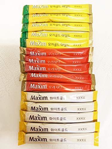 Amazon Korean Instant Coffee Maxim Mix Variety Pack Of Flavors