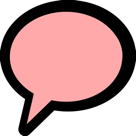 Pink Speech Bubble Icon 23255798 Png