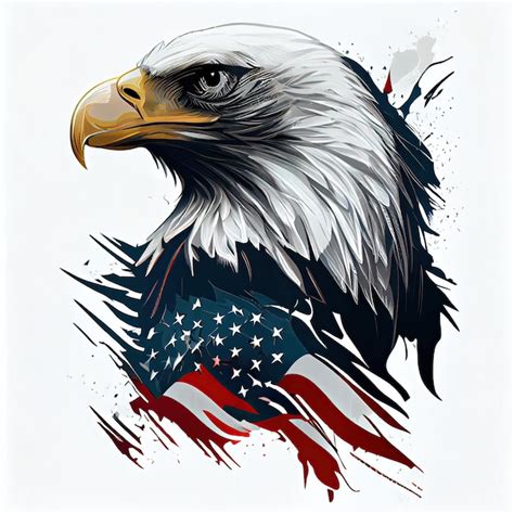 Premium Photo Eagle And Usa Flag National Poster American Bald Eagle