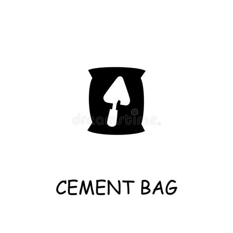 Cement Bag Flat Vector Icon Stock Illustration Illustration Of Design