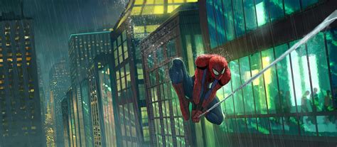 Spider Man Flying In Rain Wallpaper Hd Superheroes K Wallpapers