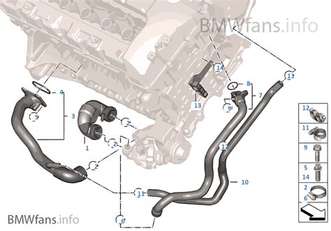 Cooling System Water Hoses Bmw 5 E60 Lci 535i N54 Usa