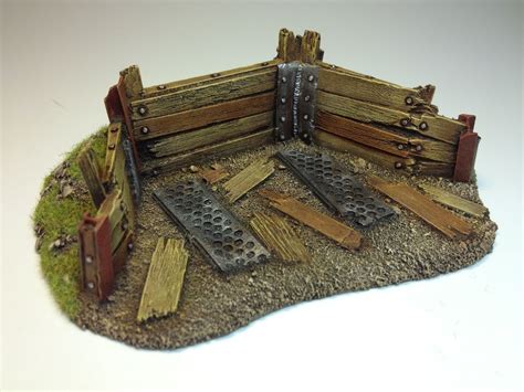 28mm Medium Barricade 40k Resin Defense Line Trench Terrain Scenery