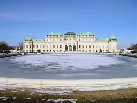 Winter at the Belvedere Palace in Vienna Editorial Photography - Image of famous, landmark ...