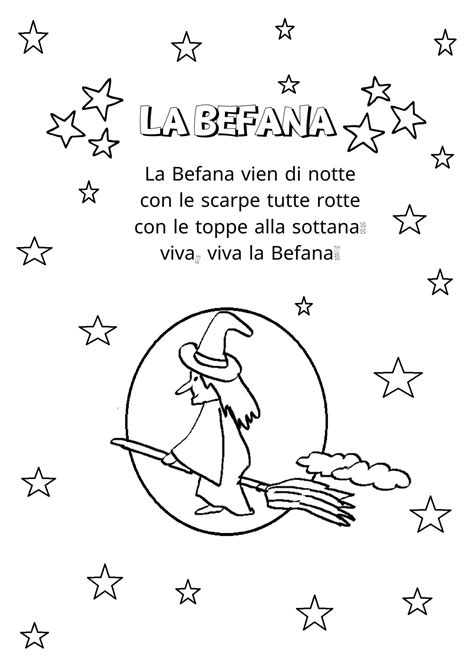 Filastrocca Sulla Befana Da Colorare Bimbi Creativi