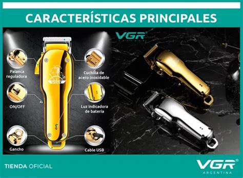 Cortadora De Pelo Barba Vgr V Recargable Ajuste Hoja Dorado Vgr