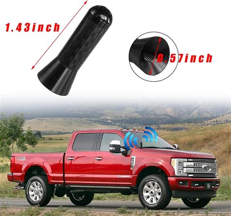 Augeny Car Short Antenna Carbon Fiber Antenna Replacement With