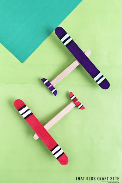 Wooden Stick Airplane Craft For Preschoolers That Kids Craft Site