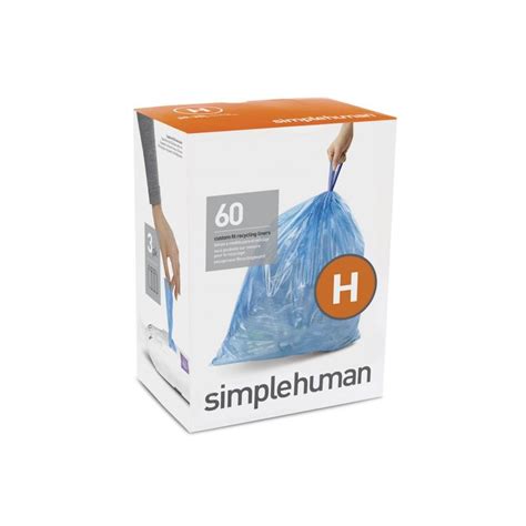 simplehuman custom fit liners - code H 240 pack | Simplehuman, Trash ...