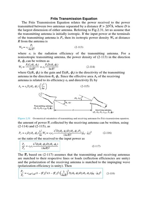 LN-7-b - Friis Transmission Equation | PDF | Antenna (Radio) | Broadcast Engineering