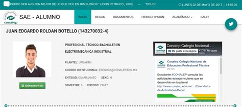 SAE Alumno Portal Conalep