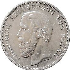 Germany Empire Baden Friedrich I 1856 1907 5 Mark Catawiki