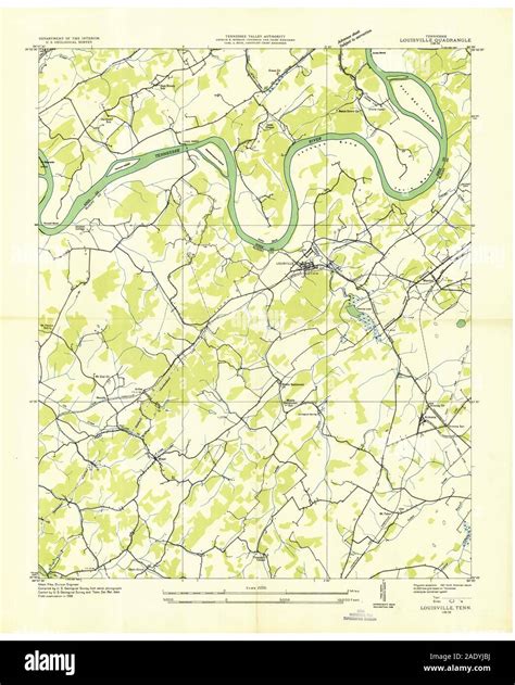 USGS TOPO Map Tennessee TN Louisville 149008 1936 24000 Restoration ...