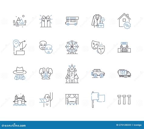 Retail Industry Outline Icons Collection Retail Trading