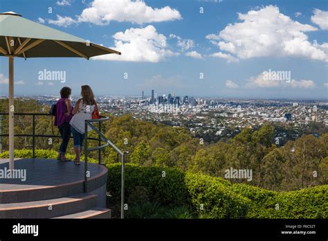 View of Mount Coot-tha Lookout over Brisbane, Queensland, Australia ...